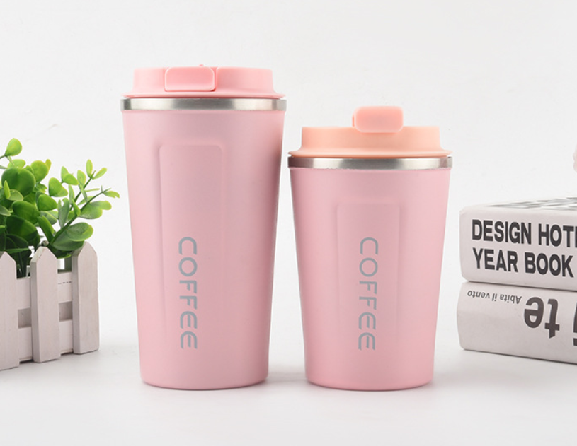 Leak-proof Insulated Travel Mug - 380ml/510ml Double-Walled Stainless Steel Coffee Flask - Car Cup Holder Friendly for Commuting, Office & Outdoors