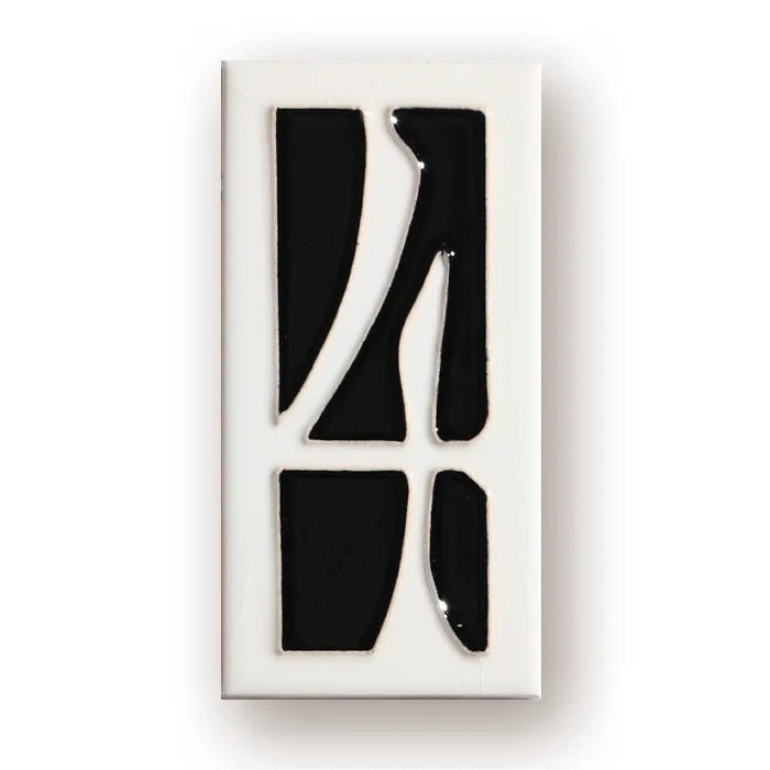 Handmade retro enamel art ceramic doorplate showing design options on a 76x152mm plate.