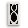 Handmade retro enamel art ceramic doorplate showing design options on a 76x152mm plate.