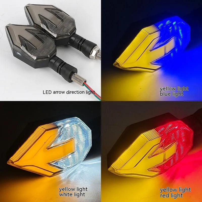 Arrow-shaped LED motorcycle 12V direction signal lamp with ABS plastic housing universal fit