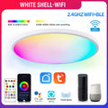 Black or white RGBCW smart ceiling lamp with full colour changing and dimming features