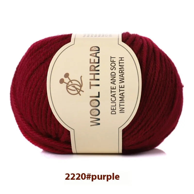 Hand knitting wool yarn roll for baby clothes with 10 needle specification in various colours
