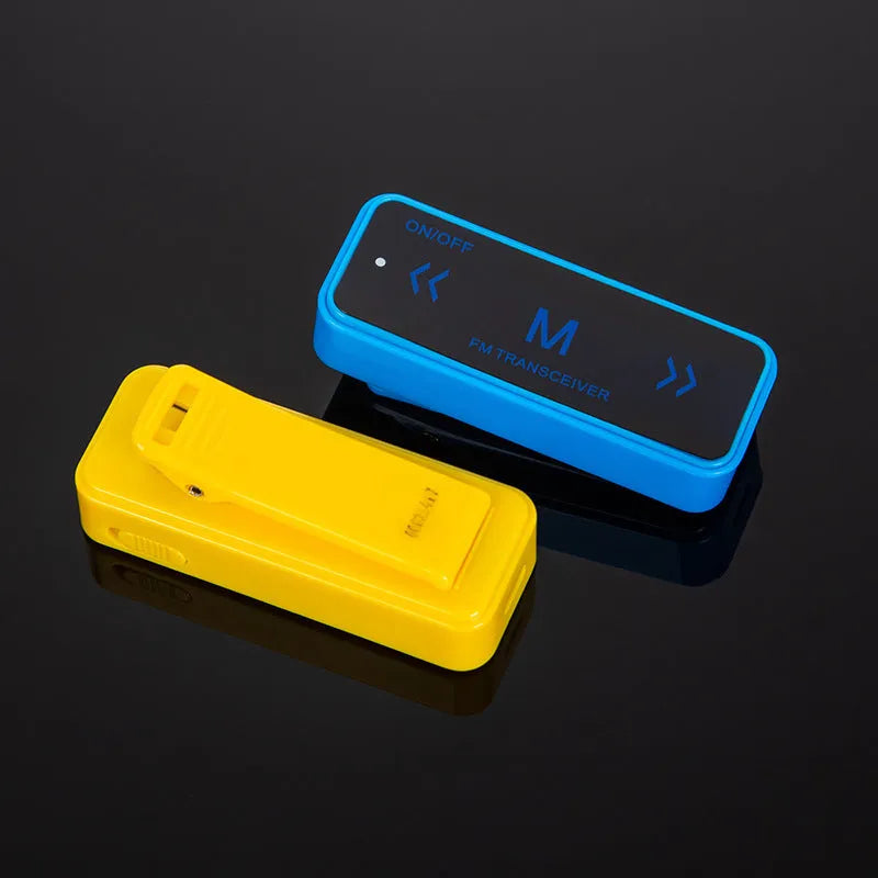 Mini walkie-talkie with ear-hook for hair salon communication in random colour