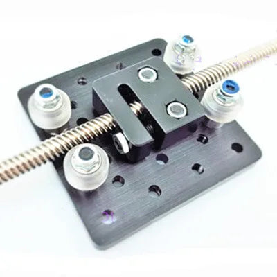 Black POM T8 anti-backlash nut block, TR8*8 thread, 33 x 34mm, for 3D printer and OpenBuilds