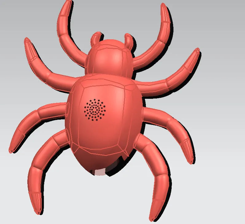 Black or red plastic simulation spider toy, 170x50x196mm, for children's play and pranks