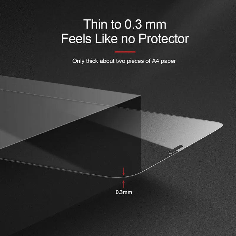 0.3mm tempered glass film for iPhone X XS 11 Pro 5.8in, transparent, two-pack with applicator