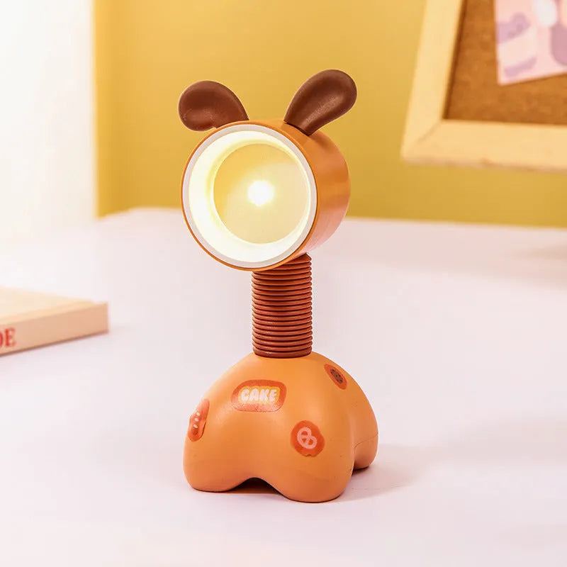 Cartoon character DIY small night lamp with magnetic base on a desktop