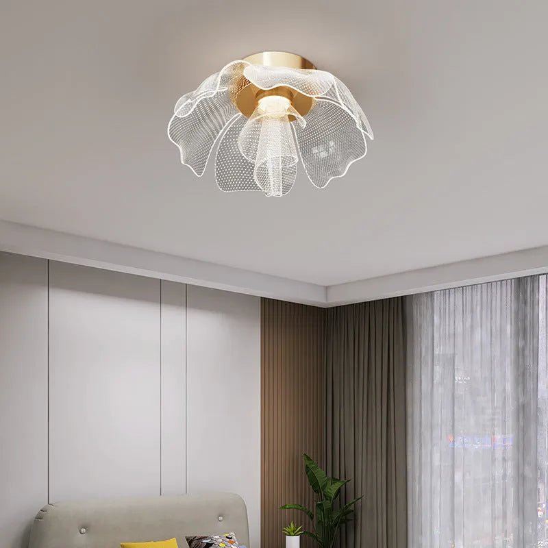 Flower acrylic ceiling light with iron frame in 55CM size