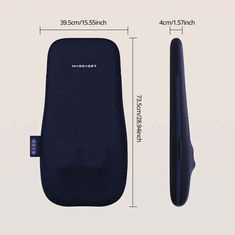 Walking massage lumbar support pillow with heat therapy and auto timer