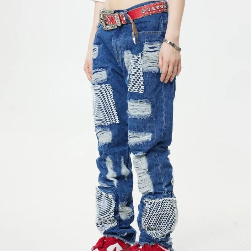 Men's straight leg cotton trousers in black or blue, mid waist, zip fly, non-ironing, sizes XL-3XL