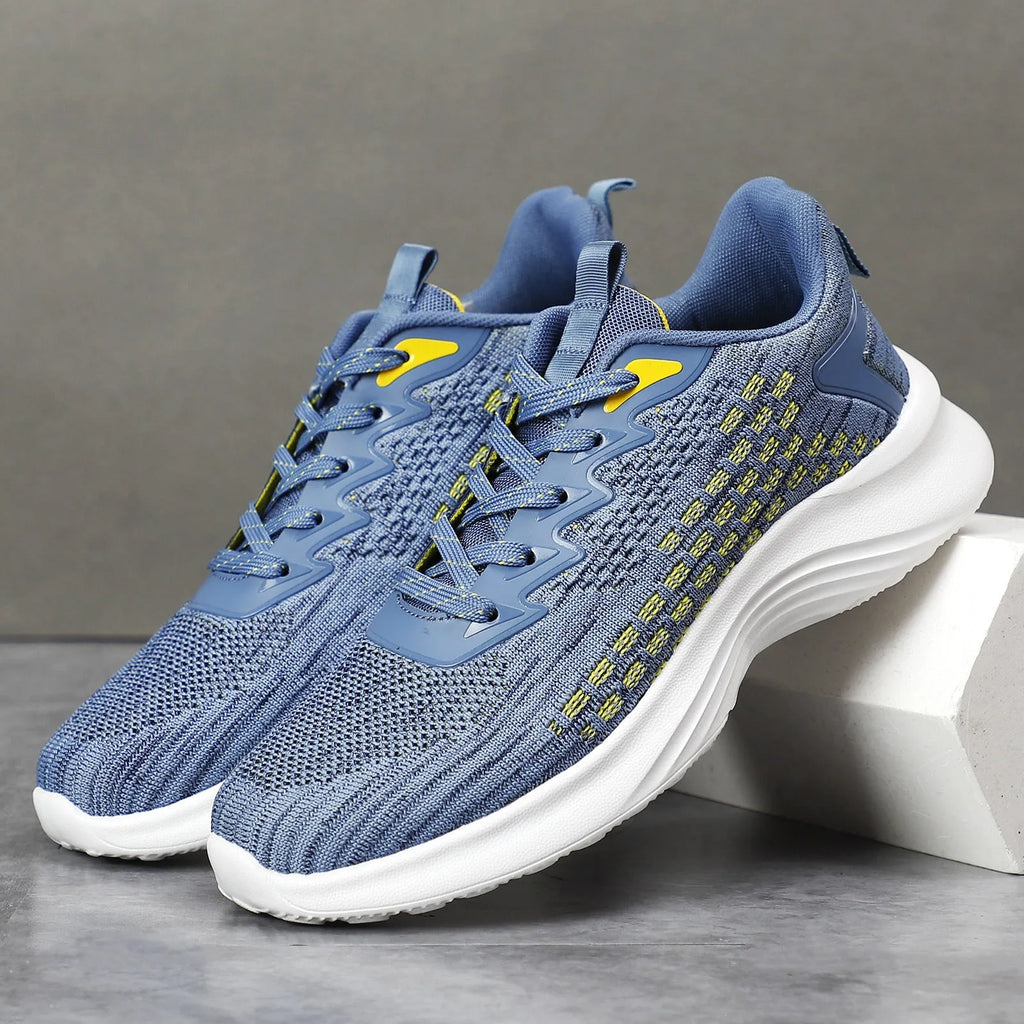 Women's lavender purple Flyknit running shoes with mesh lining and EVA sole