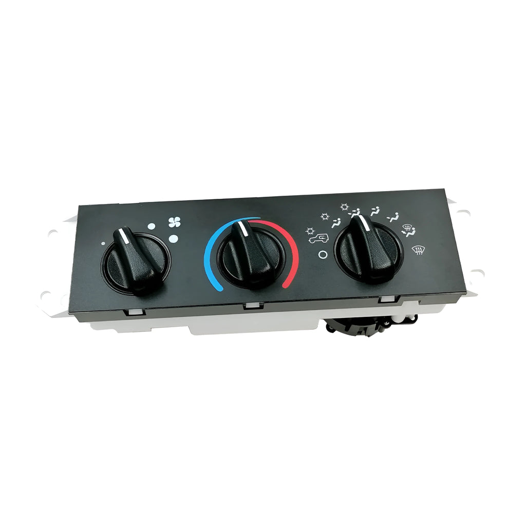 Black automotive air conditioning control panel for Jeep Wrangler 2005-2006 vehicles with OE number 55056558AA