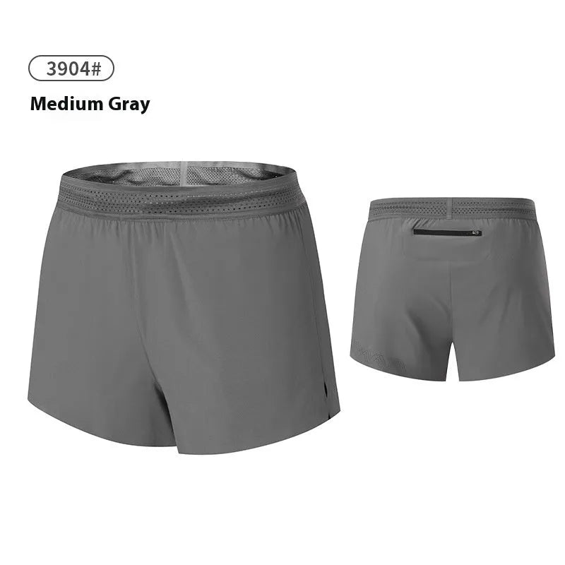 Men's solid colour low-waist polyester basketball shorts laid flat, showing short length and athletic design.