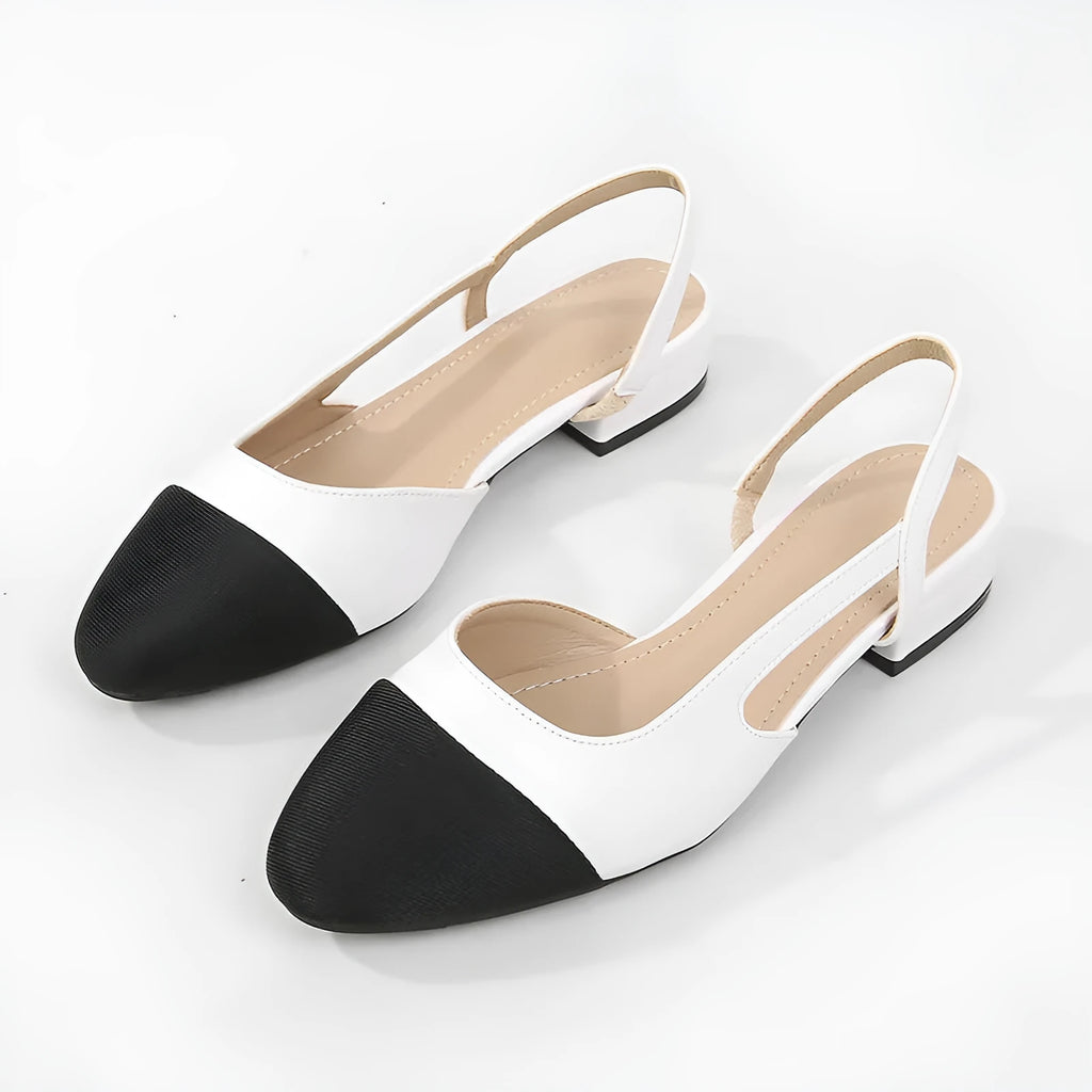 Women's flat heel sandals with 2cm low heel, hollow colour matching design, elastic band, rubber sole, apricot white black