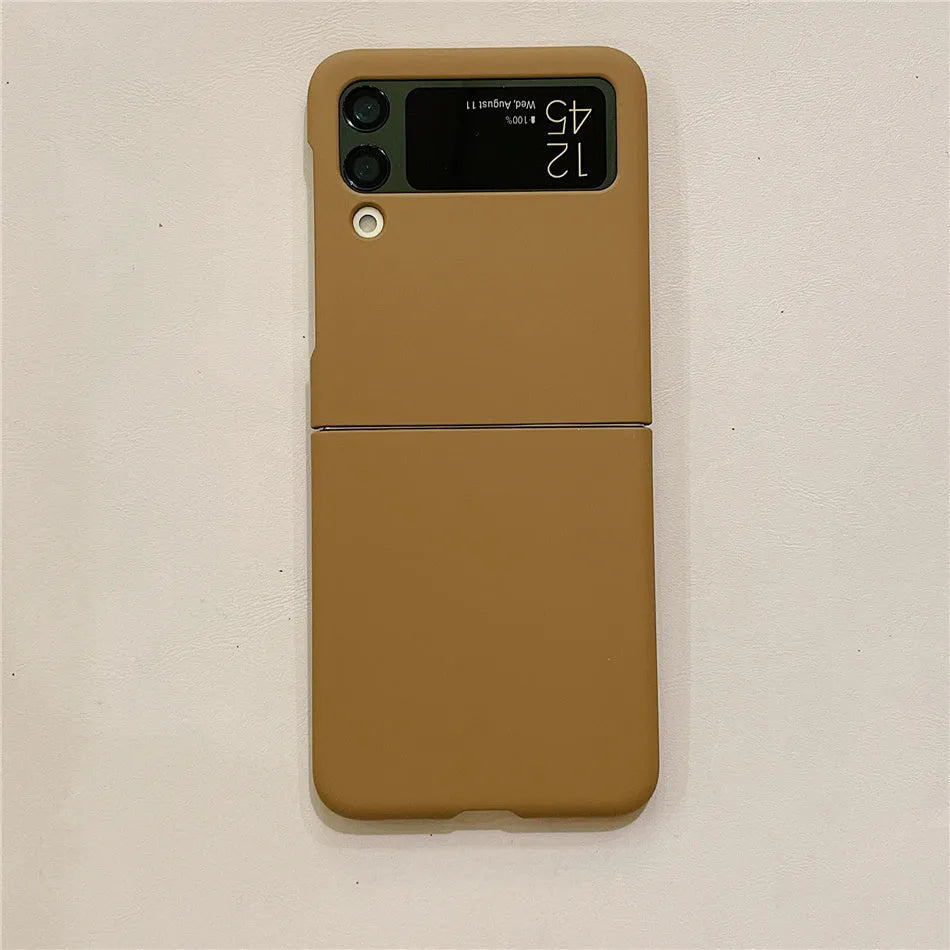 Samsung folding screen hard case with soft rubber cover in multiple colours for Z Flip4 Z Flip5 Zli3 drop protection