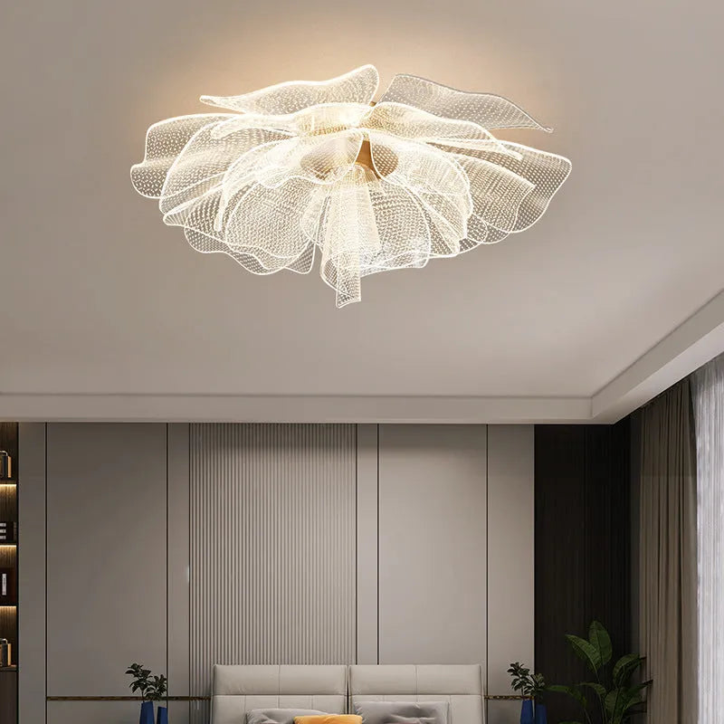 Flower acrylic ceiling light with iron frame in 55CM size