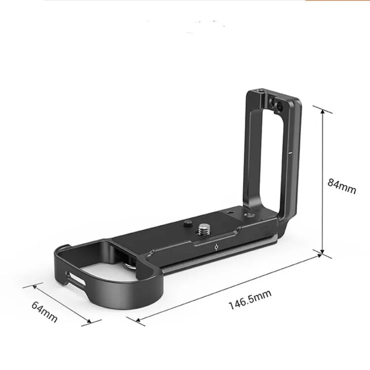 L-shaped aluminium alloy camera bracket in black for Nikon Z series with wrench included