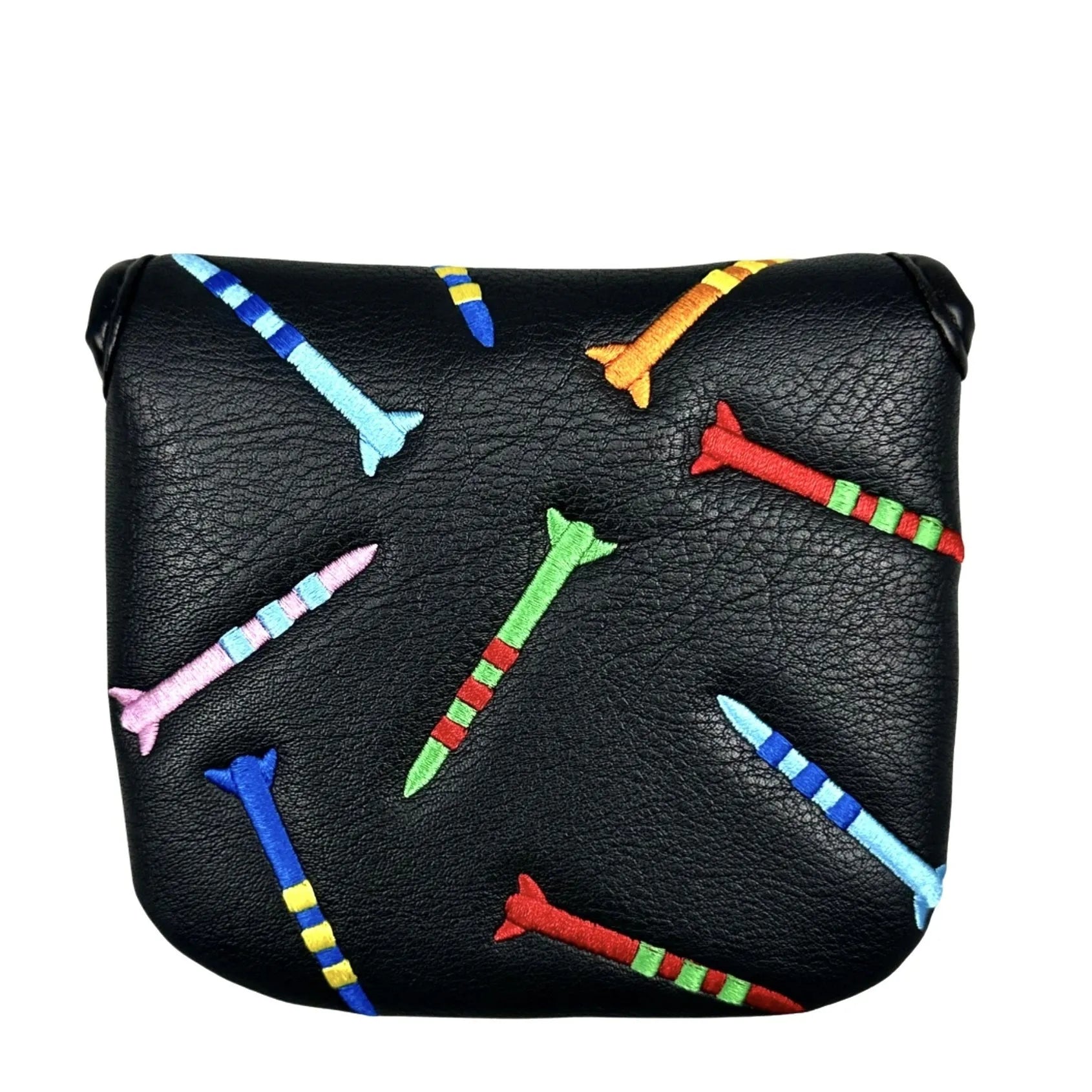 Golf putter protective sleeve with rocket pattern design in black and white options
