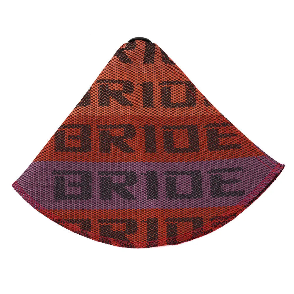 Canvas dust cover for racing seats shown in black, available in Bride flag and Recaro flag styles.
