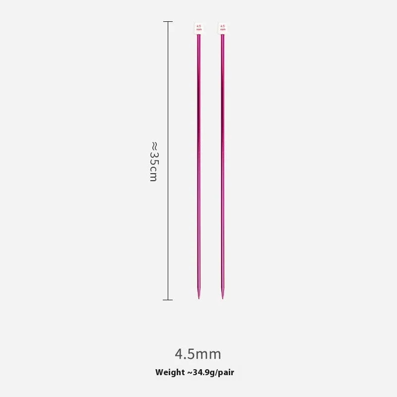 Set of lengthened crochet hooks with protective caps, showing multiple sizes from 2.0mm to 10.0mm for knitting and crochet.