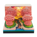 Peach Blossom Forest paper-cut calendar with 2026 weekly layout and paper brick design