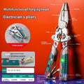 Electrician's multi-functional wire stripping pointed pliers with Luo ni steel cutting edges