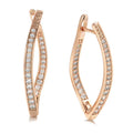 Geometric zircon eardrop earrings in H0493 copper colour with contemporary ins style design