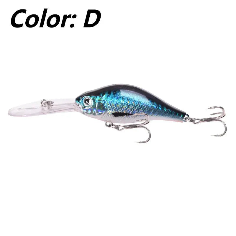 105mm deep diving minnow fishing lure with long tongue board in multiple colour options