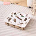 Green brown felt cat scratching pad measuring 30cm square for indoor cats