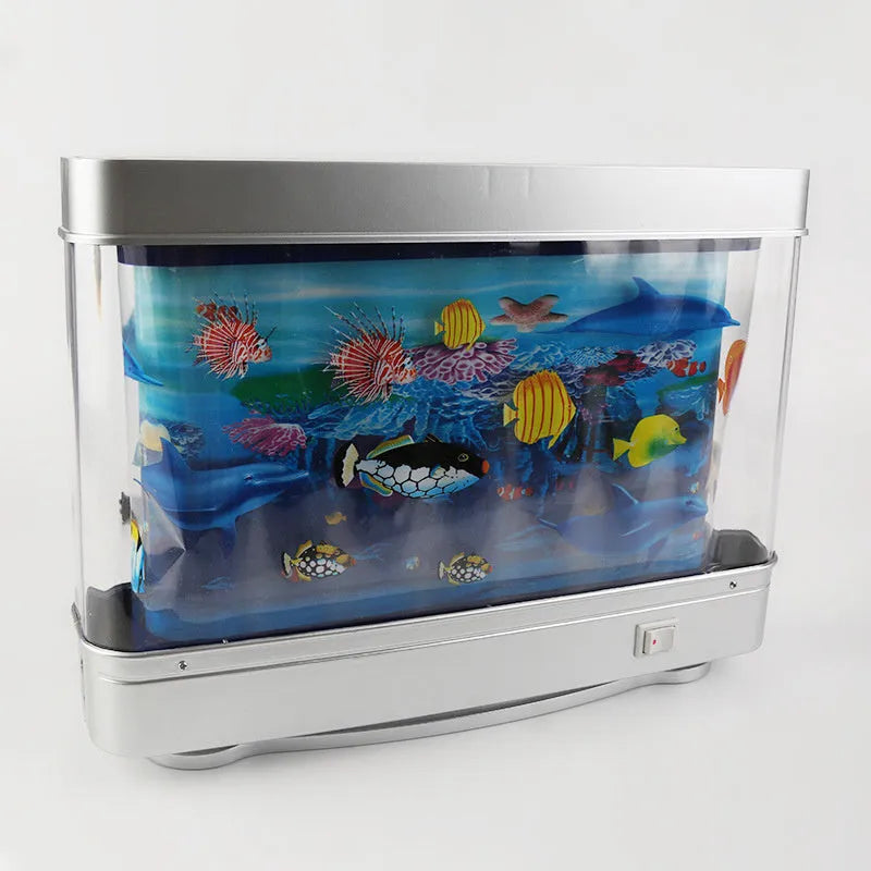 LED aquarium night light, 5W animal-shaped fish decoration lamp, 30cm x 7cm x 23cm