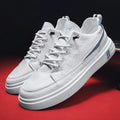 Men's low-top microfiber casual sneakers with rubber sole, elastic band, white or green, sizes 39-44