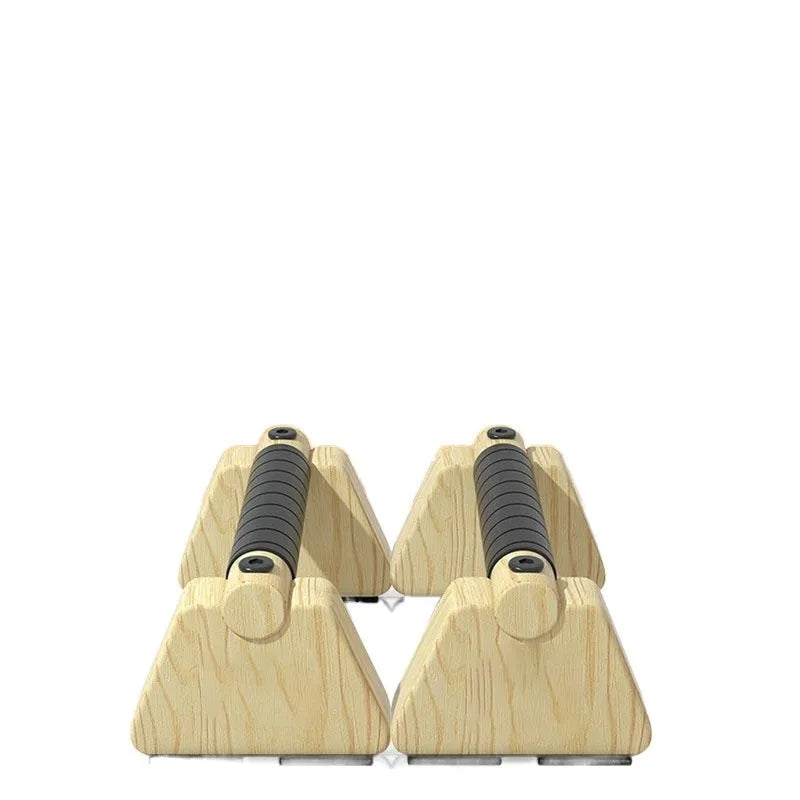 Pair of wooden Russian-style push-up stands in imported beech wood, 20cm to 50cm options