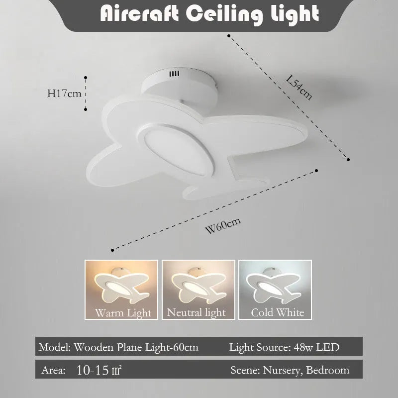 Simple creative LED iron ceiling light in white finish 60CM diameter for corridor or bedroom