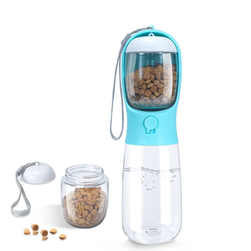 Cat and dog outdoor portable brigade kettle water cup in milk white – 550ml detachable dual-purpose plastic pet cup