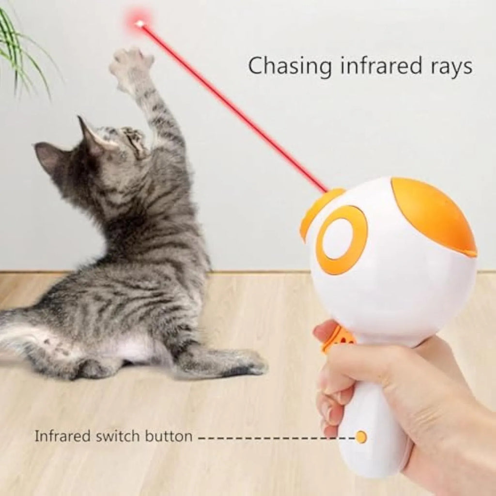 Green, orange, or pink dog treat launcher toy for interactive pet training and slow feeding
