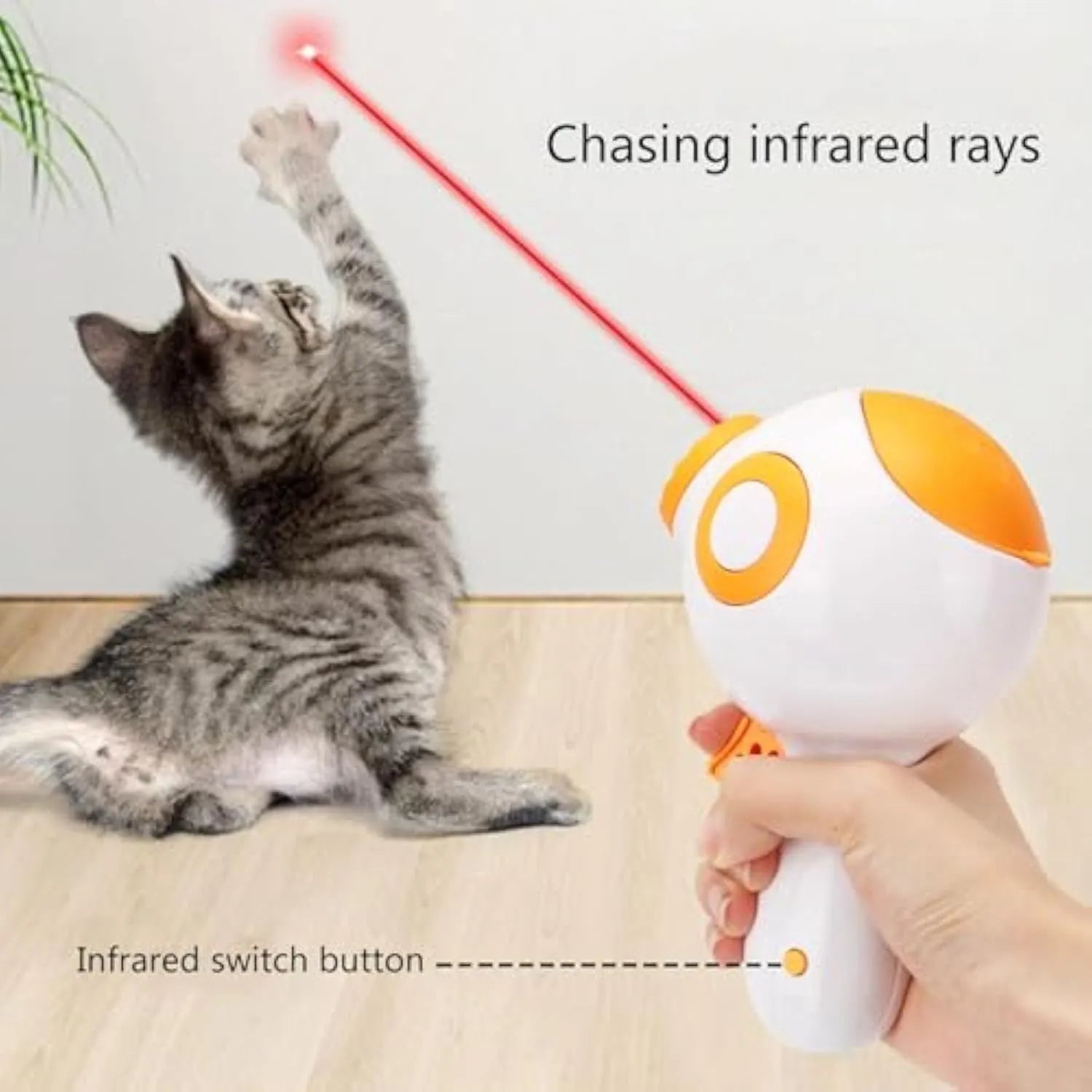 Green, orange, or pink dog treat launcher toy for interactive pet training and slow feeding
