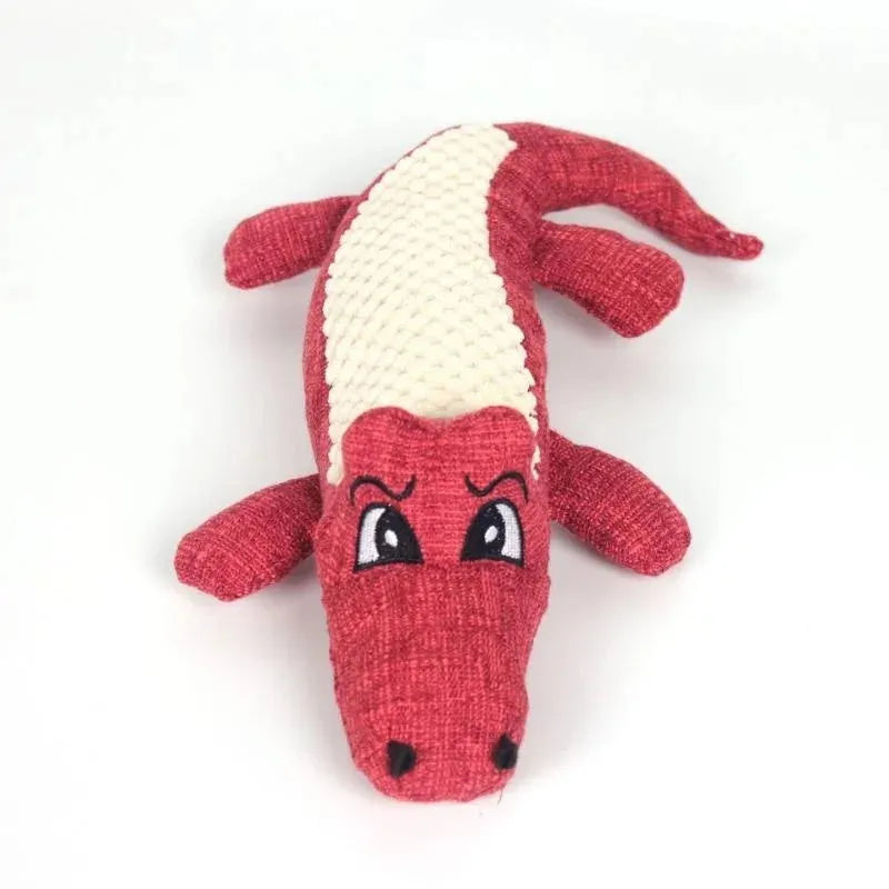 Corn grid texture pet plush toy with biting sound in blue, green and red colour options