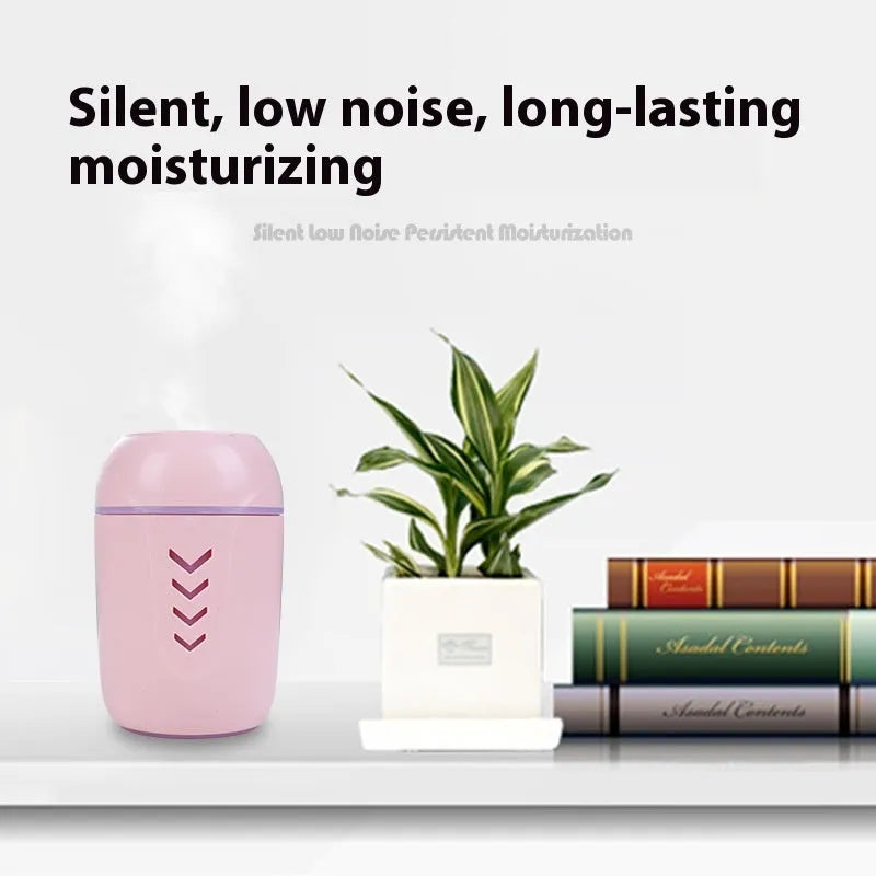 Round portable air purifier in blue colour with USB cable for home, office or vehicle use