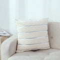 Striped velvet sofa cushion cover measuring 45x45 cm in plush flannel material