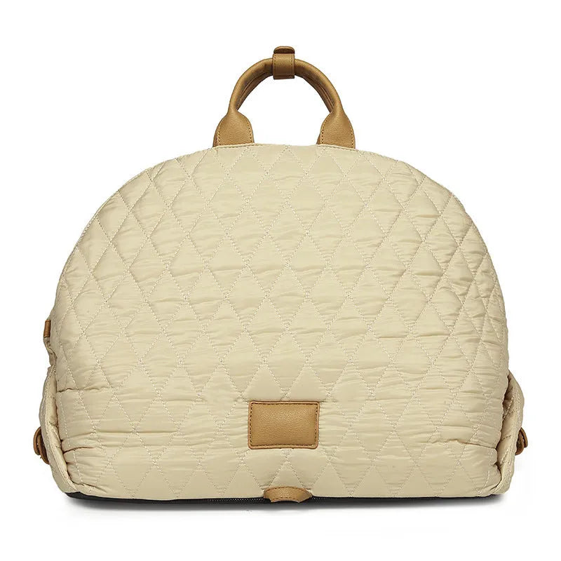 Nylon pet handbag for outdoor cat carrying, available in large and small sizes with 35L capacity and five colour options.