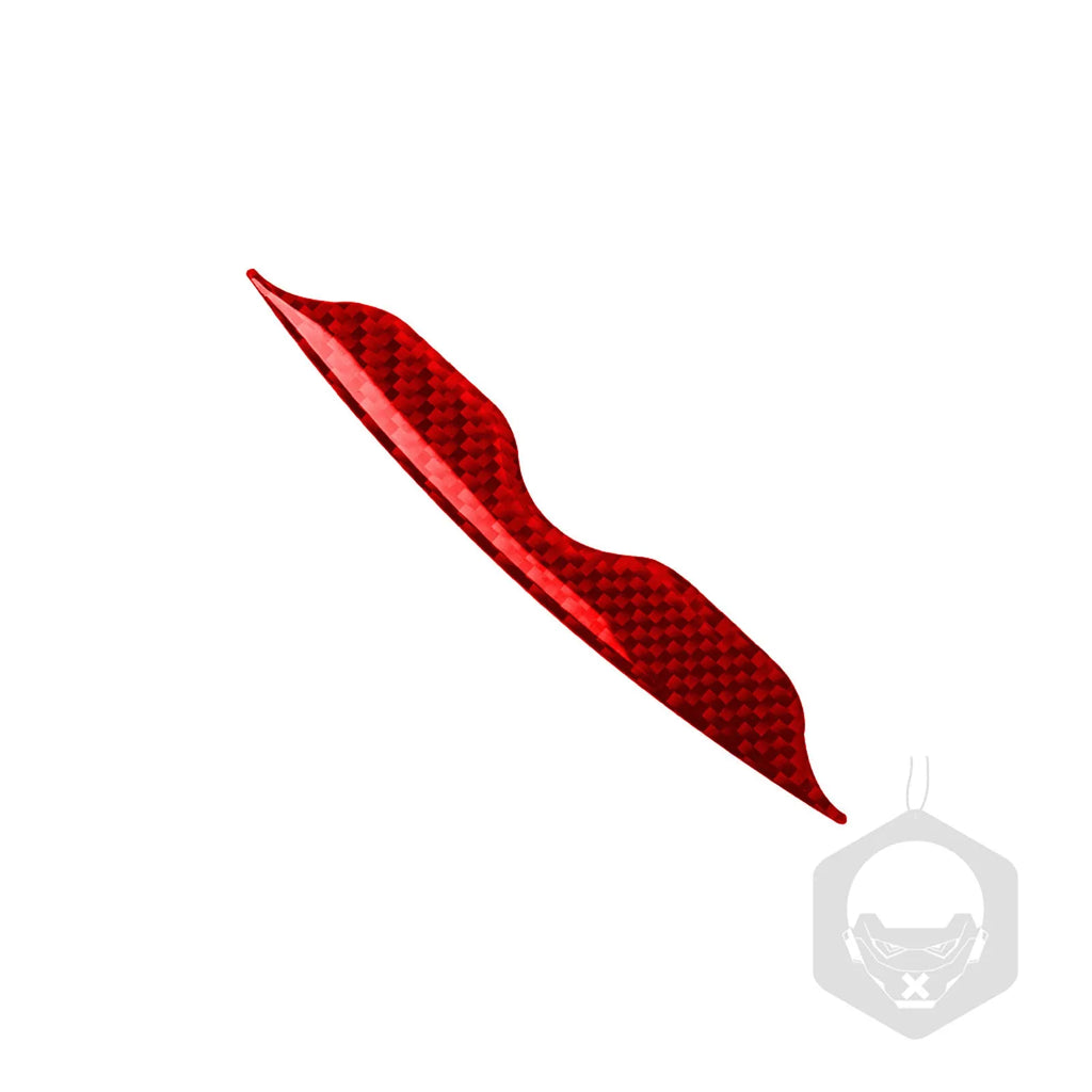 Carbon fibre 370Z central control gear multimedia panel trim set, 10-piece red, 232mm x 172mm