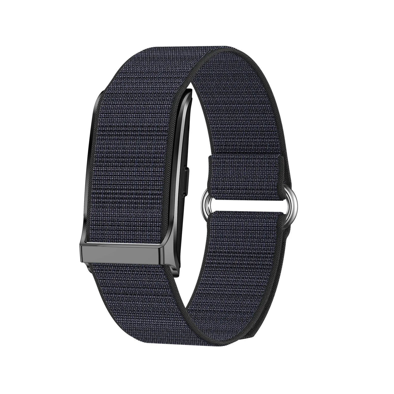 Blood oxygen sport smart watch with IPS screen and black nylon woven band