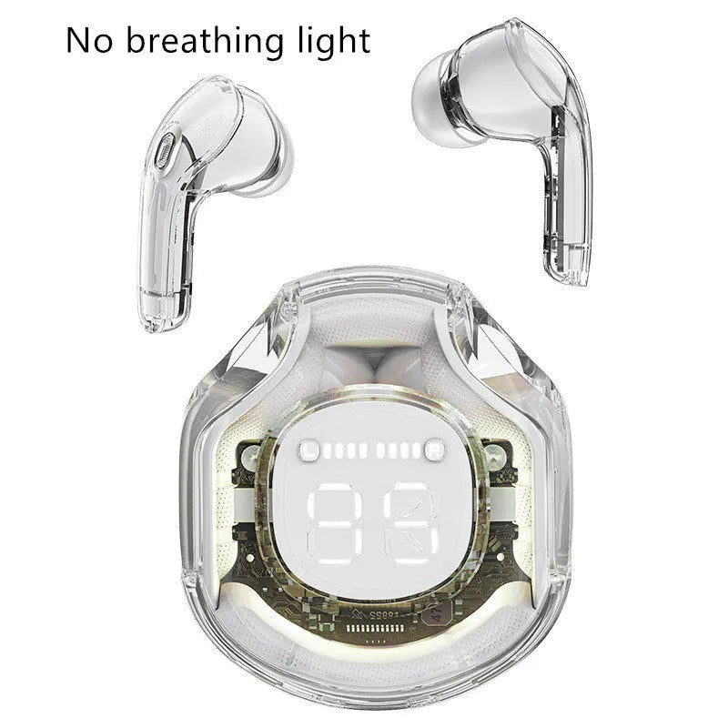 Transparent wireless Bluetooth headset in multiple colours with in-ear design