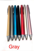 Black passive capacitive stylus with a fine 1.5mm metal tip on a tablet screen