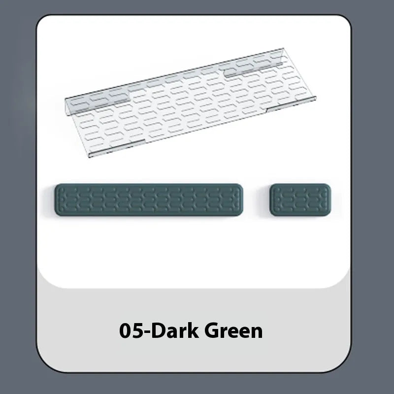 Double-sided keyboard mouse pad with memory foam wrist support in multiple colour options