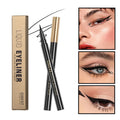 Black liquid eyeliner pen with sweat-proof quick-drying formula and fine tip applicator
