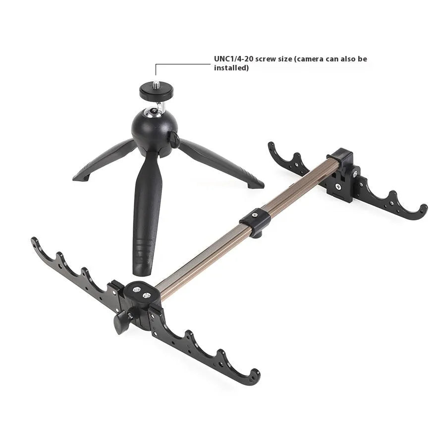 Aluminium alloy tripod ice fishing rod holder bracket on ice