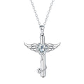 Copper cross stethoscope necklace with personality wings design in electroplated finish