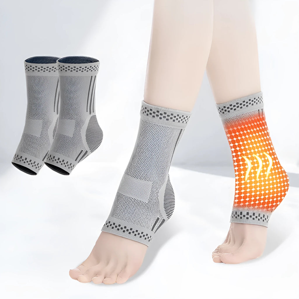 Graphene ankle brace compression sleeve for sprained ankle support breathable copper fabric