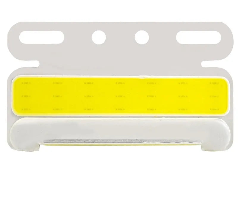 Waterproof aluminium alloy COB LED side light for 12v and 24v trucks in red, yellow, green, blue, or white.